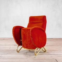 Carlo Mollino Carlo Mollino Pair of Red Armchair 50s - 3830490