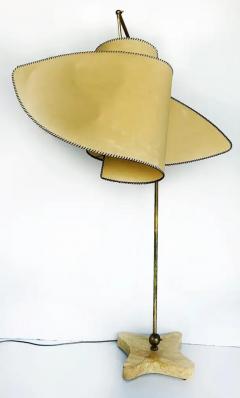 Carlo Mollino Carlo Mollino Suora Parchment Floor Lamp 1947 1994 in Brass Marble Leather - 3516502