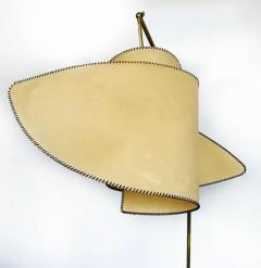 Carlo Mollino Carlo Mollino Suora Parchment Floor Lamp 1947 1994 in Brass Marble Leather - 3516505