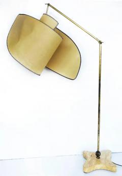 Carlo Mollino Carlo Mollino Suora Parchment Floor Lamp 1947 1994 in Brass Marble Leather - 3516700