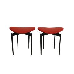 Carlo Mollino Mid Century Set of Four Lutrario Stools Designed by Carlo Mollino Italy 1959 - 2079023