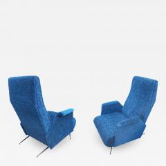 Carlo Mollino Pair of Italian Mid Century Armchairs in the Manner of Carlo Mollino - 1537594