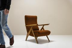 Carlo Mollino Reclining Lounge Chair attr to Carlo Mollino by Antonio Gorgone Italy 1950s - 3733285