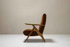 Carlo Mollino Reclining Lounge Chair attr to Carlo Mollino by Antonio Gorgone Italy 1950s - 3733287