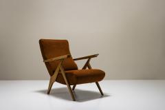 Carlo Mollino Reclining Lounge Chair attr to Carlo Mollino by Antonio Gorgone Italy 1950s - 3733290