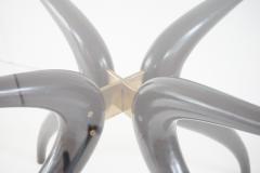 Carlo Mollino Sculptural round table follower C Mollino lacquered wood brass glass 1945 - 4121625