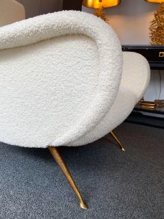 Carlo Monti Pair of Italian Armchairs Saluzzo by Carlo Monti for CMG Italy 1950s - 1034643