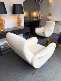 Carlo Monti Pair of Italian Armchairs Saluzzo by Carlo Monti for CMG Italy 1950s - 1034646