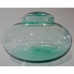 Carlo Moretti Vintage Carlo Moretti 1980s Round Apple Mint Murano Crystal Glass Box - 1068704