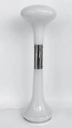 Carlo Nason 1960s Carlo Nason IVR Mazzega Murano Glass Floor Lamp in Stainless Steel - 3722680