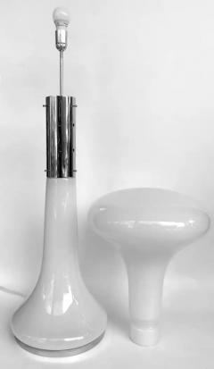 Carlo Nason 1960s Carlo Nason IVR Mazzega Murano Glass Floor Lamp in Stainless Steel - 3722701