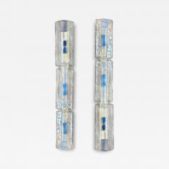 Carlo Nason 3 Tier 1970s Murano Glass Wall Sconces by Carlo Nason for AV Mazzega Set of 2 - 4633216