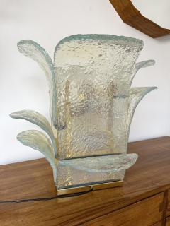 Carlo Nason Cactus Lamp Murano Glass and Brass by Carlo Nason for Mazzega Italy 1970s - 3286616