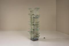 Carlo Nason Cactus Lamp by Carlo Nason for Mazzega in Clear Blue Glass Italy 1970s - 4300013