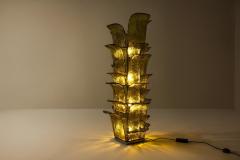 Carlo Nason Carlo Nason LT 320 Cactus Floor Lamp in Yellow Murano for Mazzega Italy 1960s - 4321752