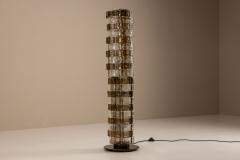 Carlo Nason Carlo Nason LT 378 Floorlamp Mixed Cristal and Tobacco Glass for Mazzega Italy - 4360649