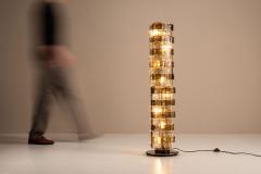 Carlo Nason Carlo Nason LT 378 Floorlamp Mixed Cristal and Tobacco Glass for Mazzega Italy - 4360655