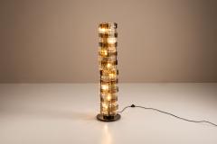 Carlo Nason Carlo Nason LT 378 Floorlamp Mixed Cristal and Tobacco Glass for Mazzega Italy - 4360656