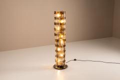 Carlo Nason Carlo Nason LT 378 Floorlamp Mixed Cristal and Tobacco Glass for Mazzega Italy - 4360684
