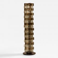 Carlo Nason Carlo Nason LT 378 Floorlamp Mixed Cristal and Tobacco Glass for Mazzega Italy - 4448390
