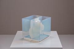 Carlo Nason Carlo Nason LT323 Table Lamp and Vase in Opaline Glass for Mazzega Italy 1975 - 4316706