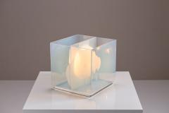 Carlo Nason Carlo Nason LT323 Table Lamp and Vase in Opaline Glass for Mazzega Italy 1975 - 4316735