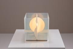 Carlo Nason Carlo Nason LT323 Table Lamp and Vase in Opaline Glass for Mazzega Italy 1975 - 4316737