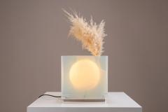 Carlo Nason Carlo Nason LT323 Table Lamp and Vase in Opaline Glass for Mazzega Italy 1975 - 4316754