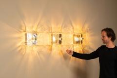 Carlo Nason Carlo Nason Set of Three LP 256 Mazzega Wall or Ceiling Lights Italy 1970s - 4433611