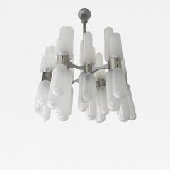 Carlo Nason Chandelier Torpedo Glass Metal by Carlo Nason for Mazzega Murano Italy 1970s - 1912130