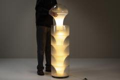 Carlo Nason Floor lamp LT 316 in White shaded Glass by Carlo Nason for AV Mazzega - 3891383