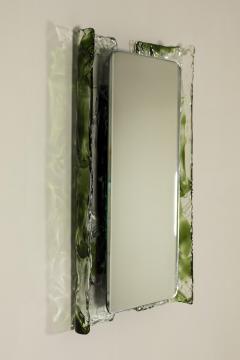 Carlo Nason Green Backlit Mirror in Murano and Metal by Carlo Nason for Mazzega Italy 1970s - 3939196