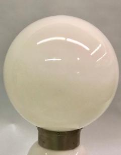 Carlo Nason Large Italian Mid century Modern White Blown Glass Table Lamps Carlo Nason - 4451416