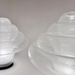 Carlo Nason Lotus LT 305 Pair of Pulegoso Murano Glass Table Lamps by Nason for AV Mazzega - 4519498