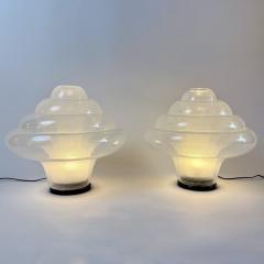 Carlo Nason Lotus LT 305 Pair of Pulegoso Murano Glass Table Lamps by Nason for AV Mazzega - 4519500