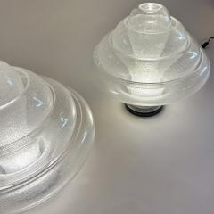 Carlo Nason Lotus LT 305 Pair of Pulegoso Murano Glass Table Lamps by Nason for AV Mazzega - 4519502