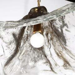 Carlo Nason Mid Century Hand Blown Bronze Clear Murano Glass By Carlo Nason for Mazzega - 3898651