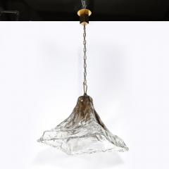 Carlo Nason Mid Century Hand Blown Bronze Clear Murano Glass By Carlo Nason for Mazzega - 3898702