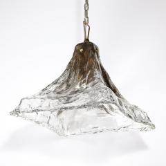 Carlo Nason Mid Century Hand Blown Bronze Clear Murano Glass By Carlo Nason for Mazzega - 3898721