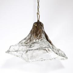 Carlo Nason Mid Century Hand Blown Bronze Clear Murano Glass By Carlo Nason for Mazzega - 3898737