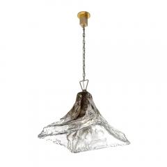 Carlo Nason Mid Century Hand Blown Bronze Clear Murano Glass By Carlo Nason for Mazzega - 3898808