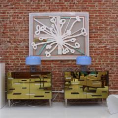 Carlo Nason Mid Century Modern Blue Table Lamps Designed by Carlo Nason in Murano Glass - 4419314