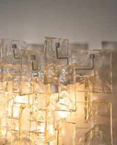 Carlo Nason Mid Century Wall Lamp by Carlo Nason Sculptural Lace Glass Italy 1970s - 4560594