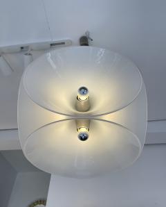 Carlo Nason Murano Glass Metal Pendant Light by Carlo Nason for Mazzega Italy 1970s - 2162581