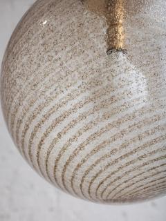 Carlo Nason Murano Gold Swirl Glass Globe Pendant Light - 3573202