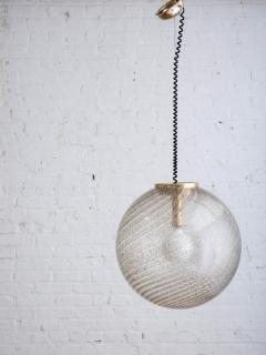 Carlo Nason Murano Gold Swirl Glass Globe Pendant Light - 3573208