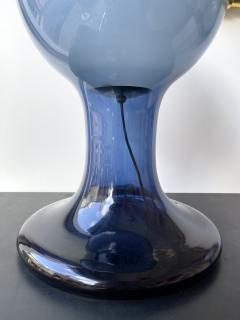 Carlo Nason Pair of Blue Murano Glass Lamps LT216 by Carlo Nason for Mazzega Italy 1970s - 2833477