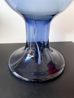 Carlo Nason Pair of Blue Murano Glass Lamps LT216 by Carlo Nason for Mazzega Italy 1970s - 2833489