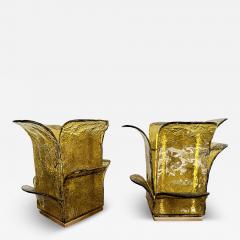 Carlo Nason Pair of Cactus Lamps Murano Glass Brass by Carlo Nason for Mazzega Italy 1970s - 3711841