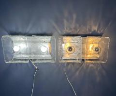 Carlo Nason Pair of Glass Wall Lights by Carlo Nason Kalmar Franken 1960s - 4059648